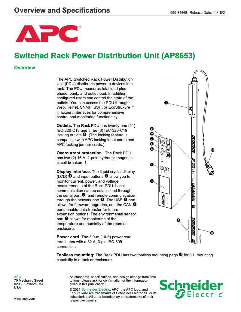 Page 1 de la notice Manuel utilisateur APC Switched Rack PDU