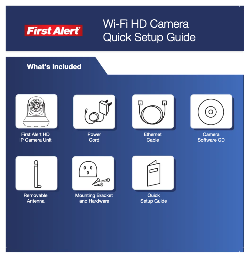 Page 1 de la notice Guide de démarrage rapide First Alert DWIP-720