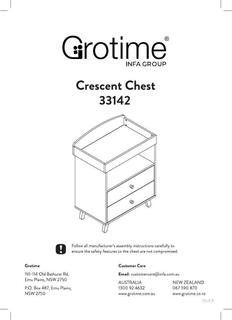 Image de la première page du manuel de l'appareil Crescent Chest
