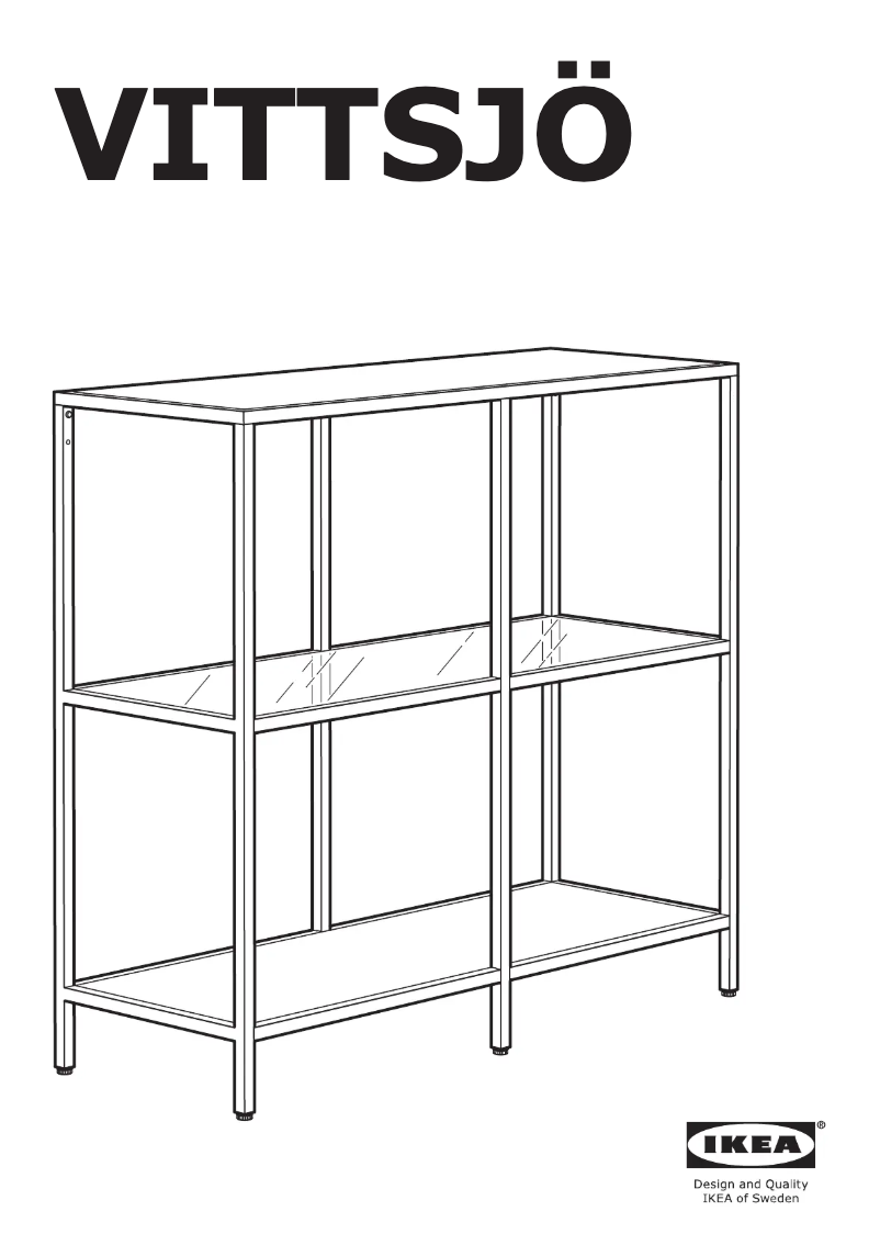 Page 1 de la notice Instructions / montage Ikea VITTSJO