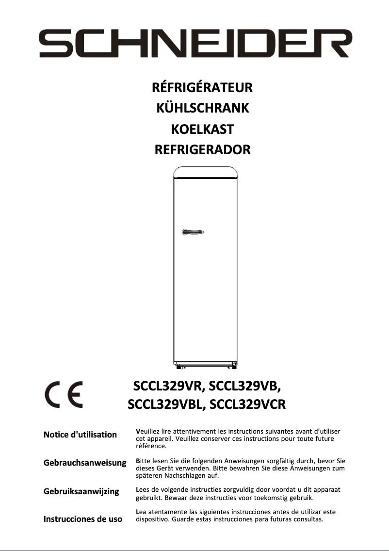 Image de la première page du manuel de l'appareil SCCL329VB