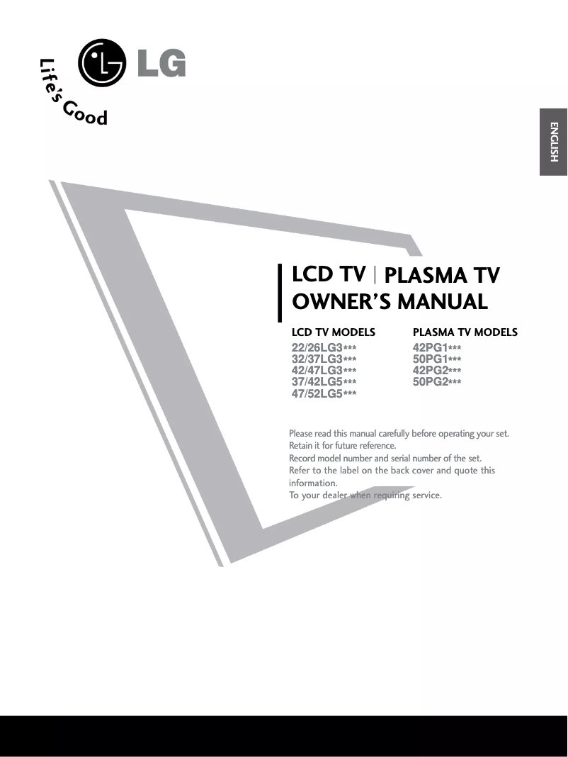 Page 1 de la notice Manuel utilisateur LG 4231FR