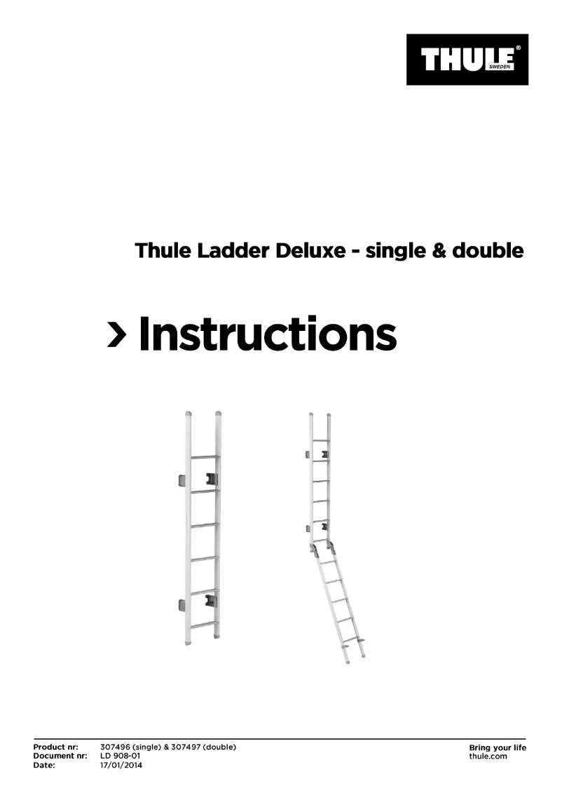 Page 1 de la notice Manuel utilisateur Thule Ladder Deluxe 11 Steps Double