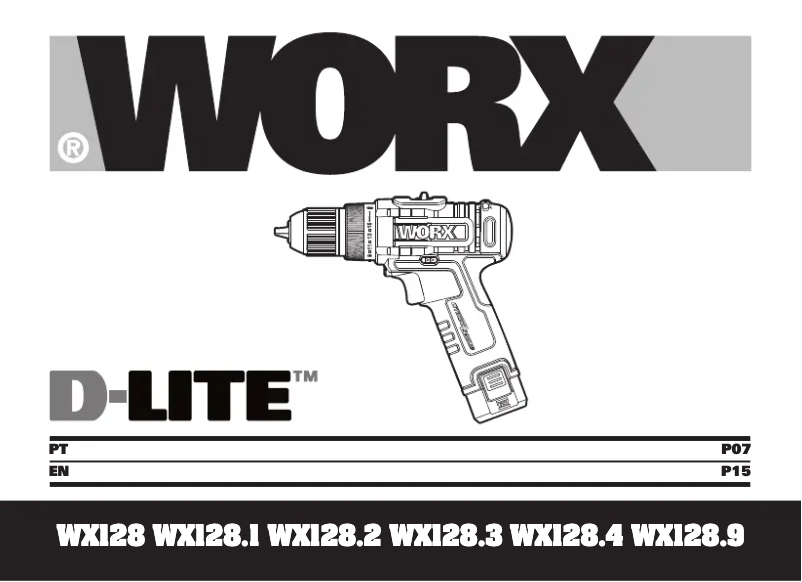 Page 1 de la notice Manuel utilisateur Worx D-Lite WX128.1