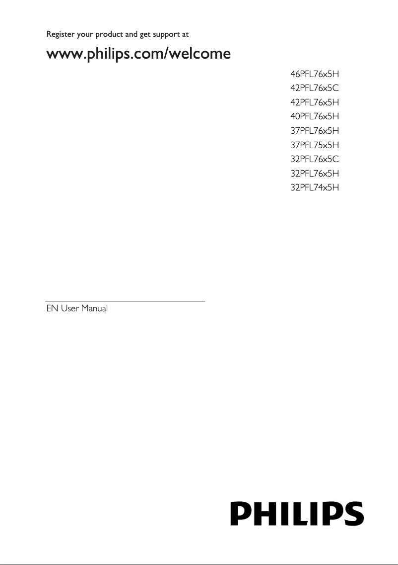 Page 1 de la notice Manuel utilisateur Philips 46PFL7605H