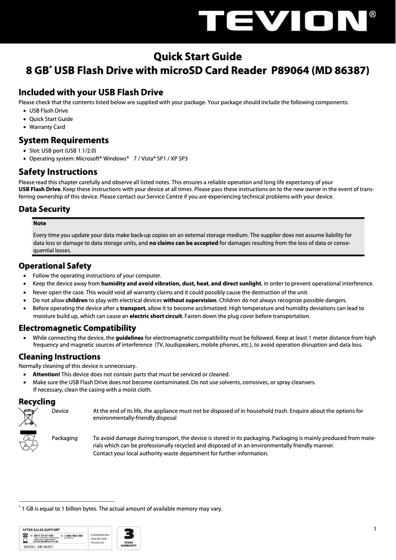 Page n°1 - Manuel utilisateur Medion LIFE P89064 (MD 86387)