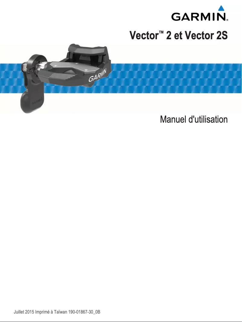 Page 1 de la notice Manuel utilisateur Garmin Vector 2
