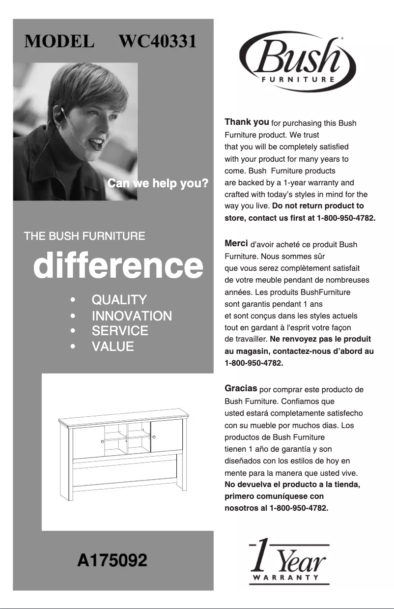 Image de la première page du manuel de l'appareil Yorktown WC40331-03