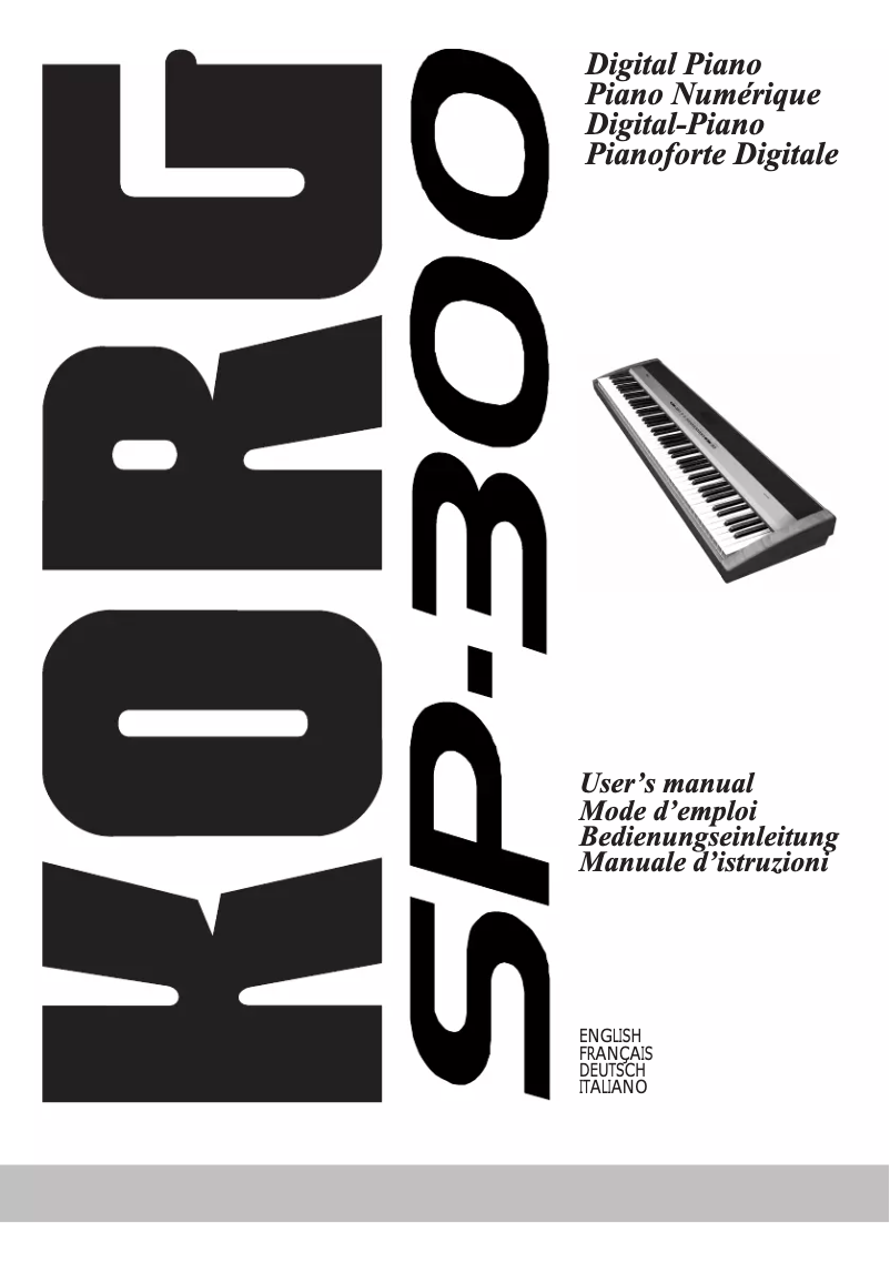 Page n°1 - Manuel utilisateur Korg SP-300