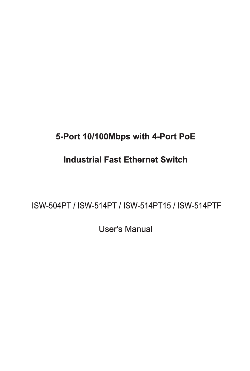 Page 1 de la notice Manuel utilisateur Planet ISW-514PTF