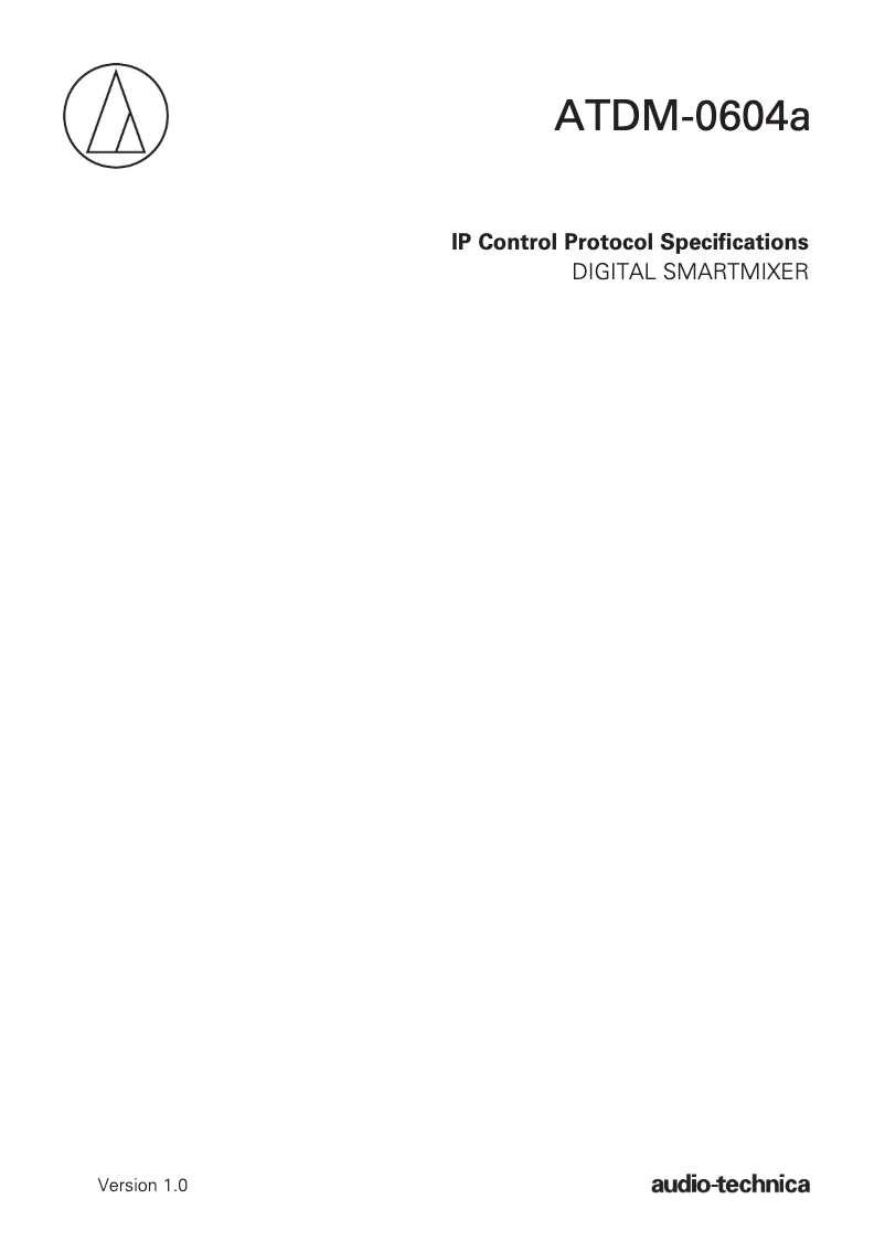 Page 1 de la notice Manuel utilisateur Audio-Technica ATDM-0604a