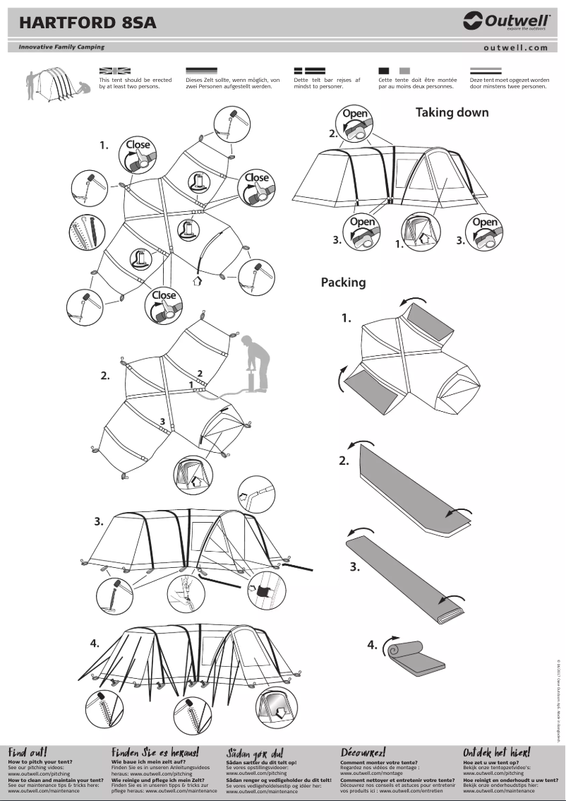 Page 1 de la notice Manuel utilisateur Outwell Hartford 8SA