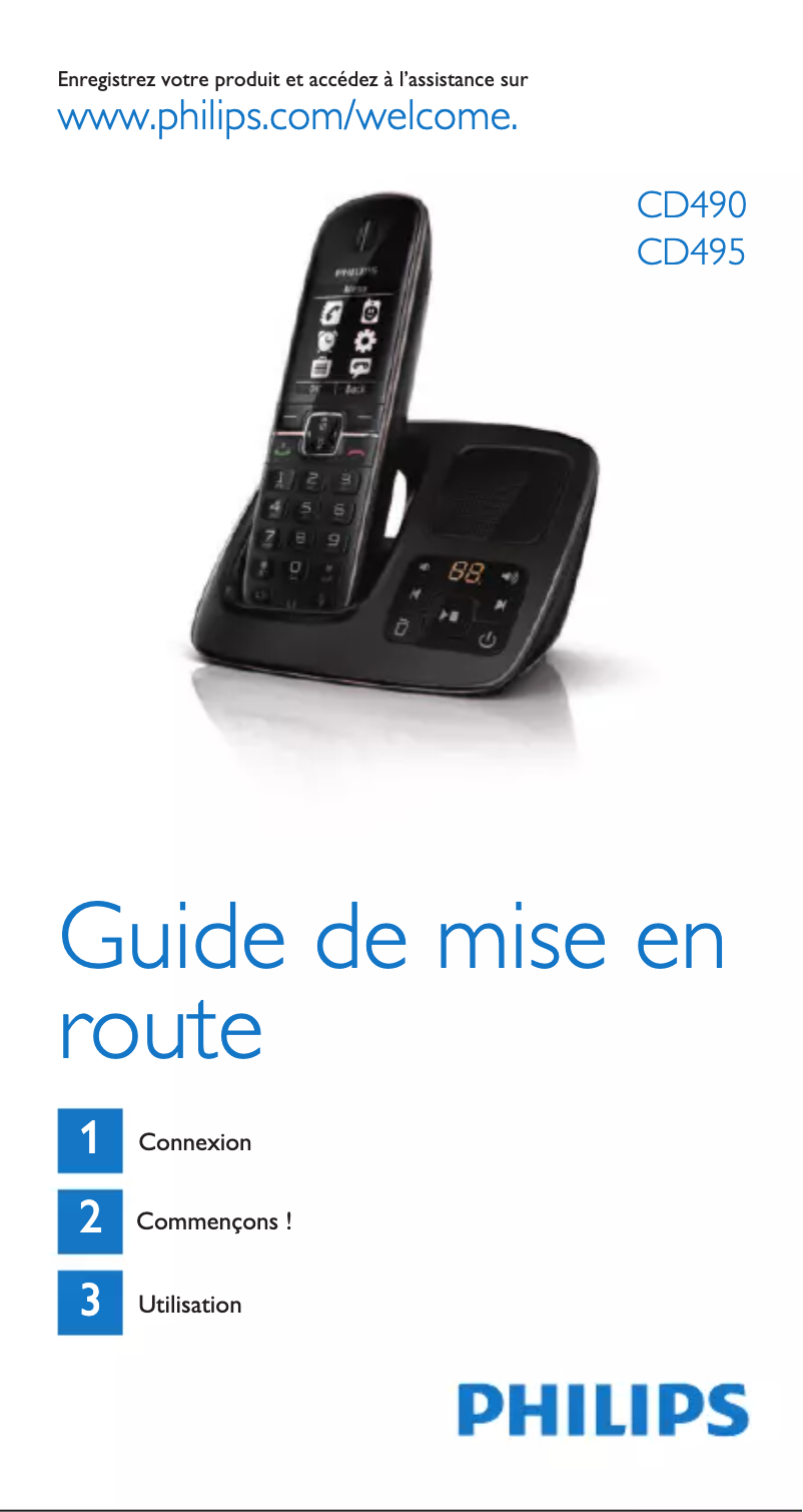 Página 1 del manual Guía de inicio rápido Philips BeNear CD4951B