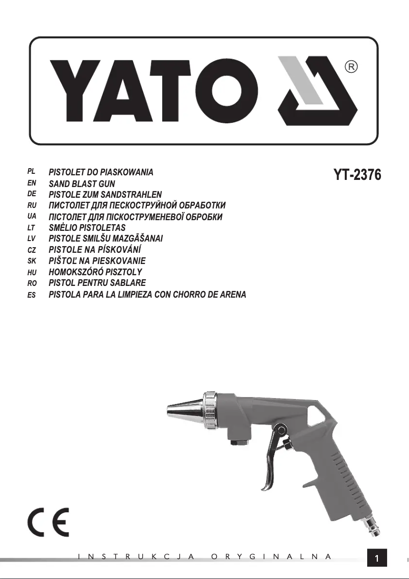 Image de la première page du manuel de l'appareil YT-2376