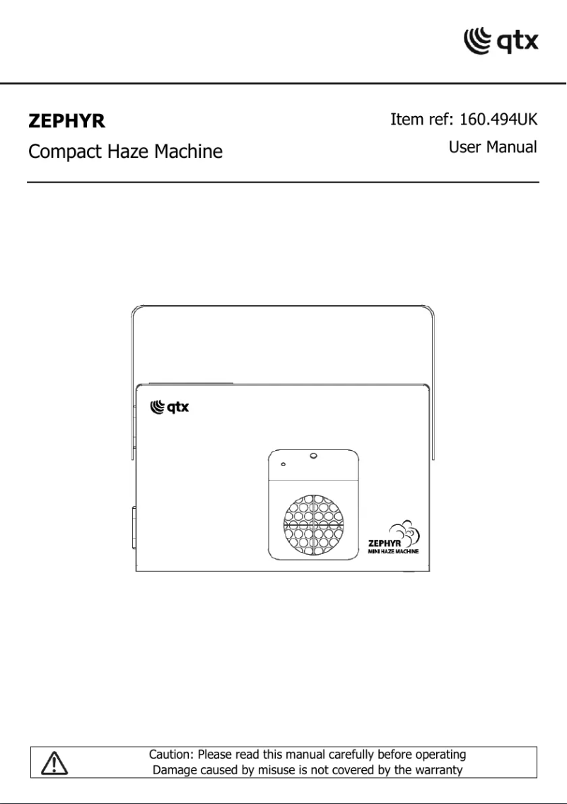 Page 1 de la notice Manuel utilisateur Qtx ZEPHYR