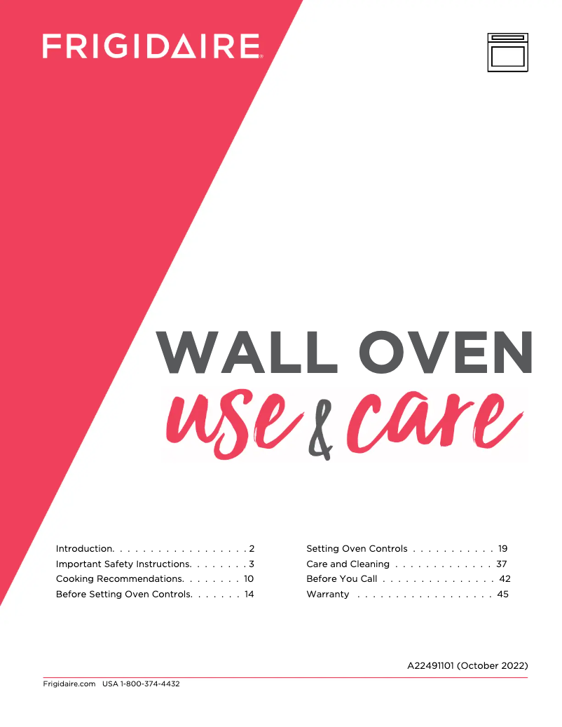 Page 1 de la notice Manuel utilisateur Frigidaire GCWG2438AF