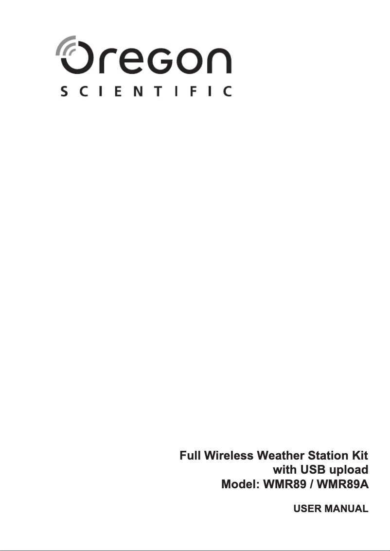 Image de la première page du manuel de l'appareil WMR 89