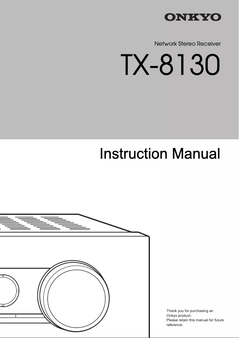 Image de la première page du manuel de l'appareil TX-8130