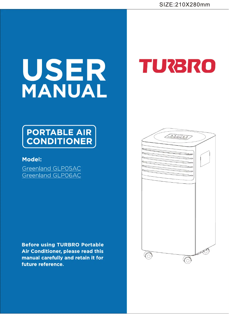 Page 1 de la notice Manuel utilisateur TURBRO Greenland GLP06AC