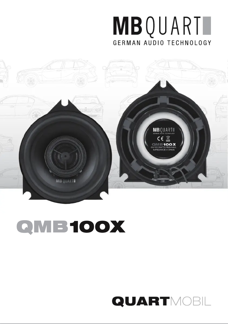 Page 1 de la notice Manuel utilisateur MB Quart QMB100X