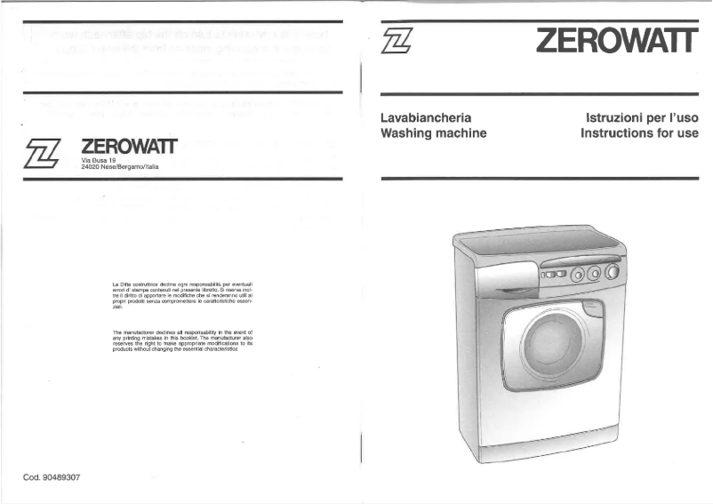 Page 1 de la notice Manuel utilisateur Zerowatt LBZ X33.8 PC