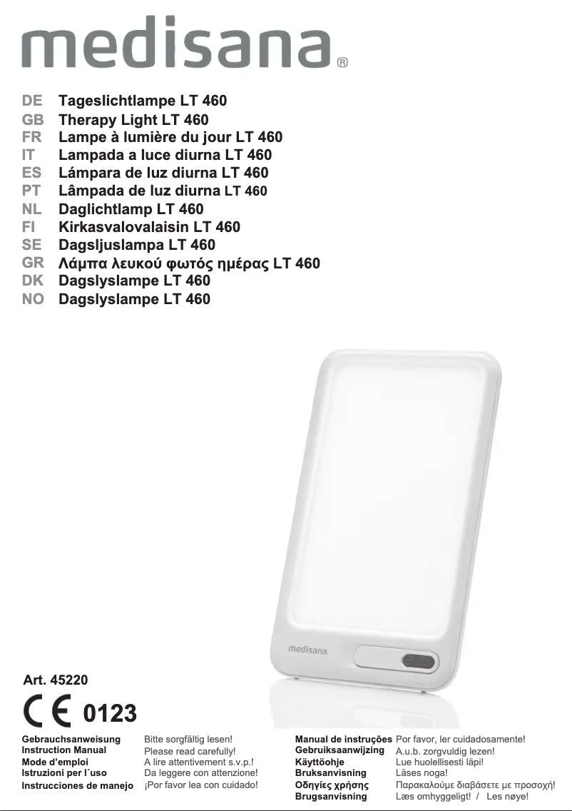 Page n°1 - Manuel utilisateur Medisana LT 460