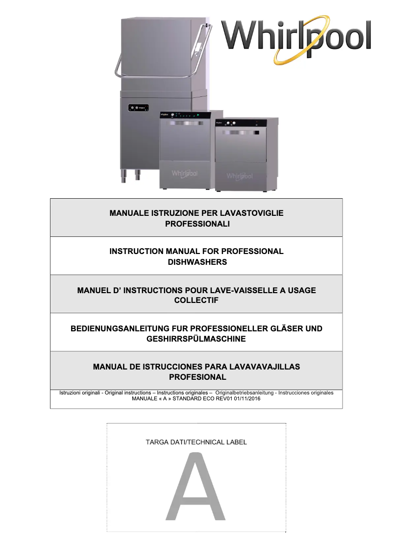 Page 1 de la notice Manuel utilisateur Whirlpool SDD 54 USPP
