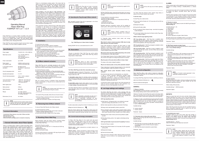 Image de la première page du manuel de l'appareil FGWPE-101