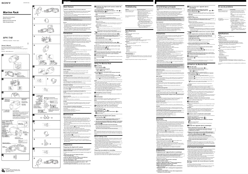 Page 1 de la notice Manuel utilisateur Sony MPK-THB