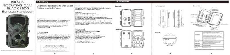 Image de la première page du manuel de l'appareil Scouting Cam Black 1300