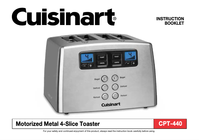 Page n°1 - Manuel utilisateur Cuisinart Motorized Metal CPT-440