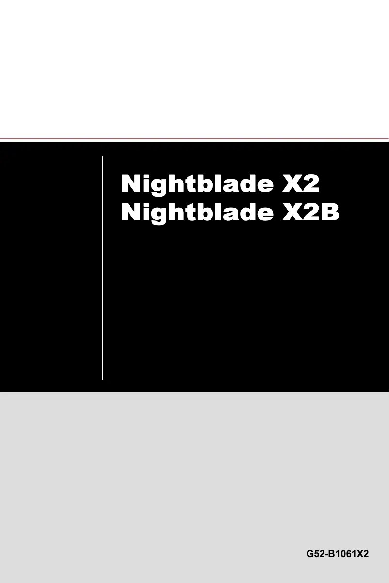 Image de la première page du manuel de l'appareil Nightblade X2B-032EU