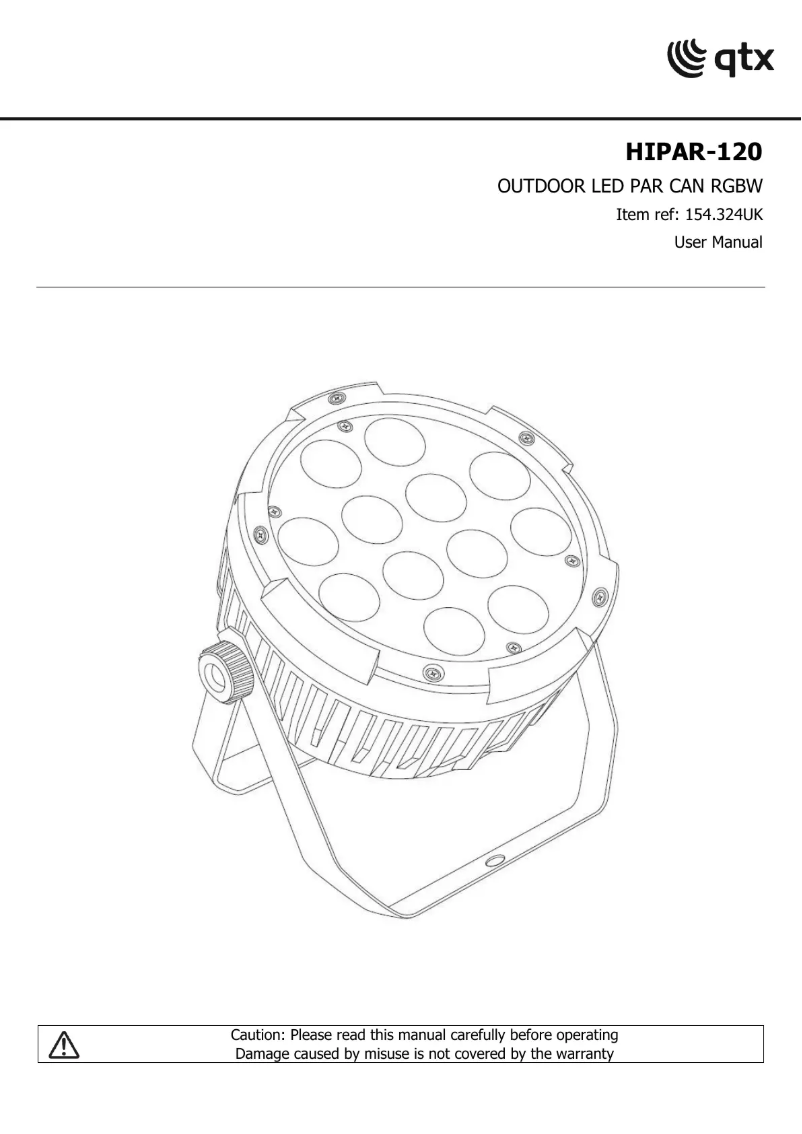 Page 1 de la notice Manuel utilisateur Qtx HIPAR-120