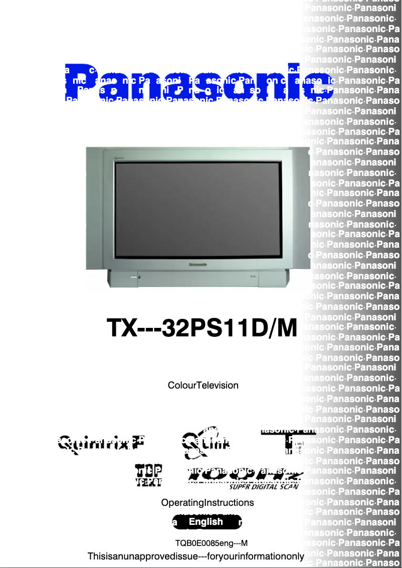 Página 1 del manual Manual de usuario Panasonic TX-32PS11DM