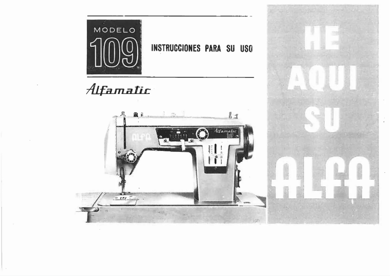Page 1 de la notice Manuel utilisateur Alfa 109 MATIC