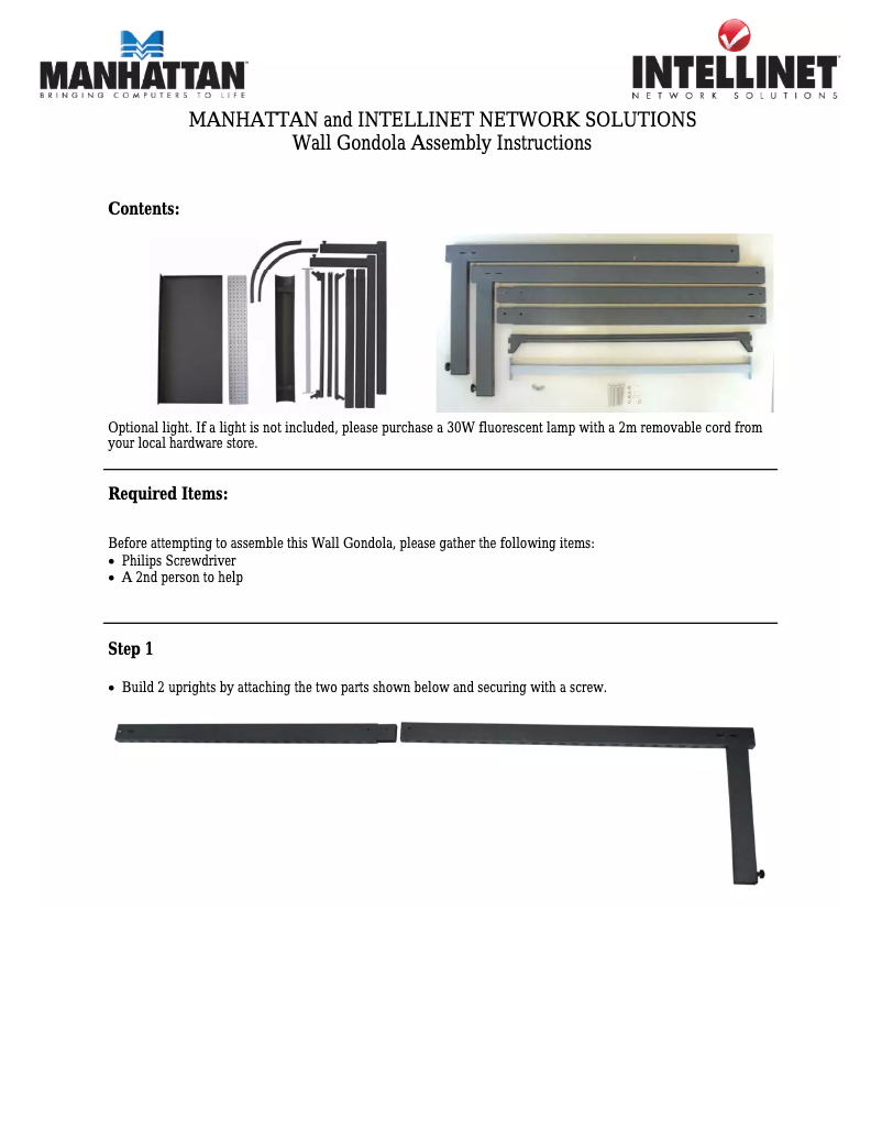 Page 1 de la notice Manuel utilisateur Manhattan 813501