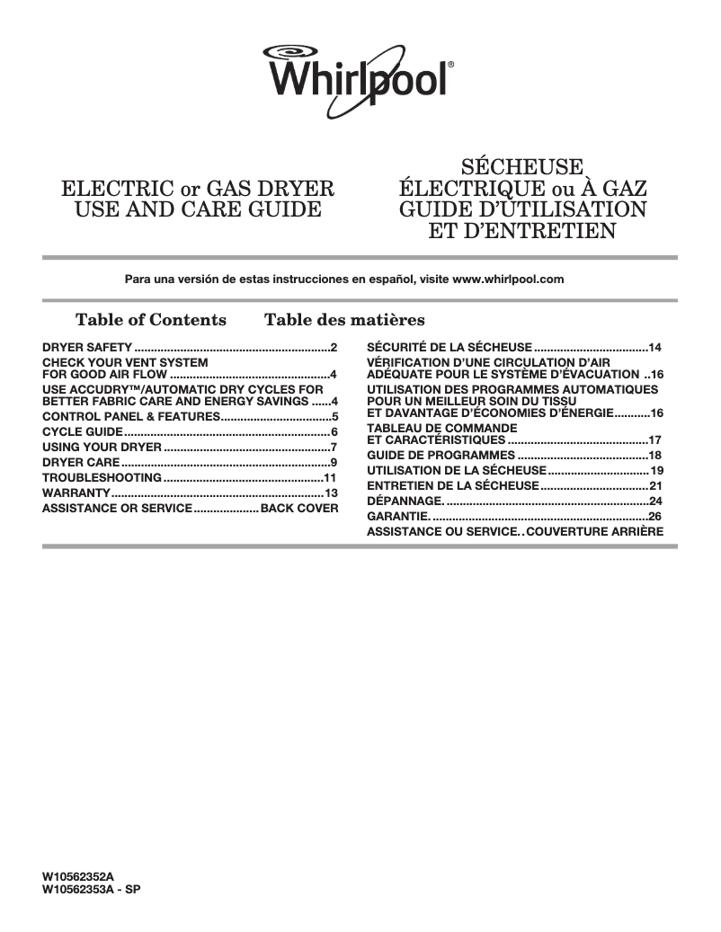 Imagen de la primera página del manual del dispositivo WED4985E