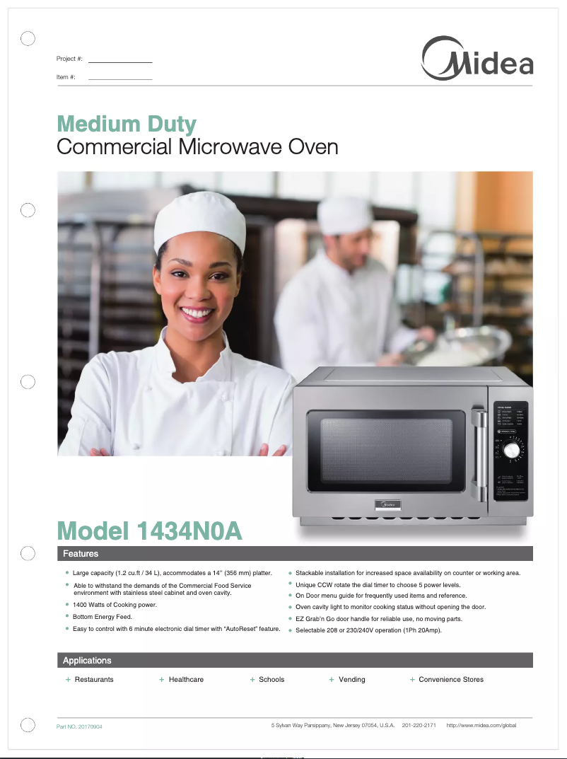 Page 1 de la notice Manuel utilisateur Midea 1434N0A