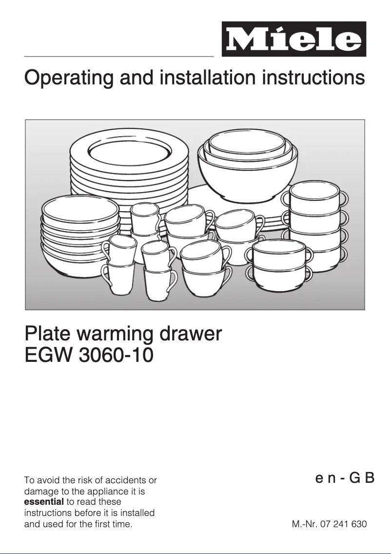 Image de la première page du manuel de l'appareil EGW 3060-10