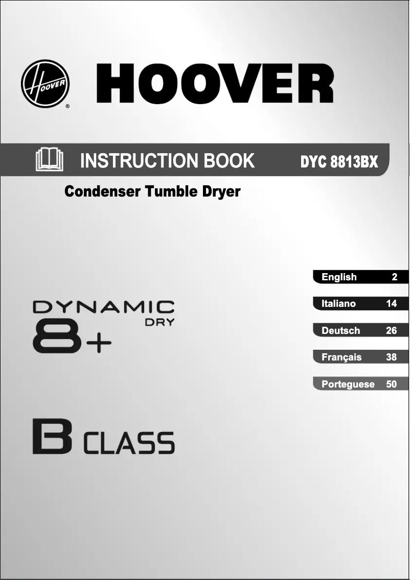 Page n°1 - Manuel utilisateur Hoover DYC 8813BX-S
