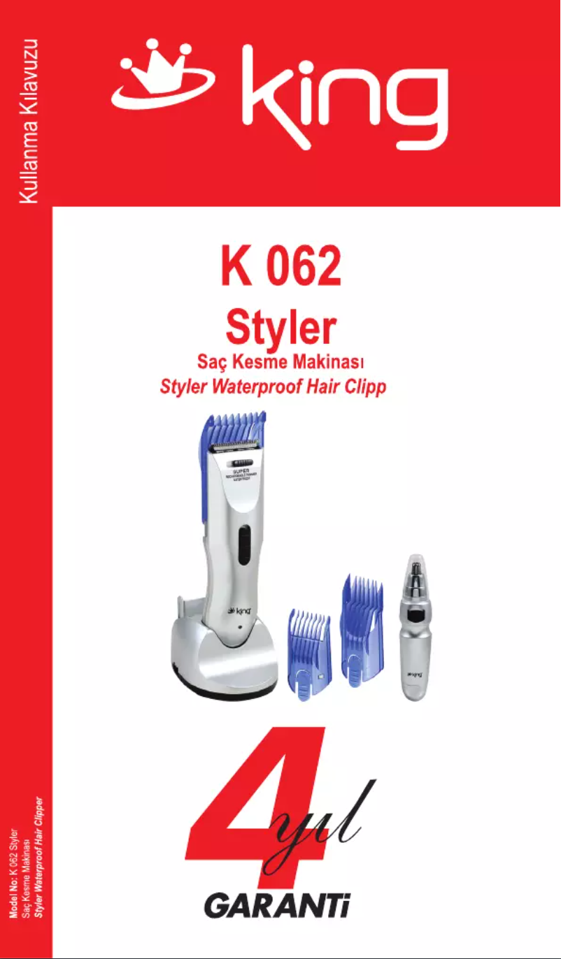 Page 1 de la notice Manuel utilisateur King K-062