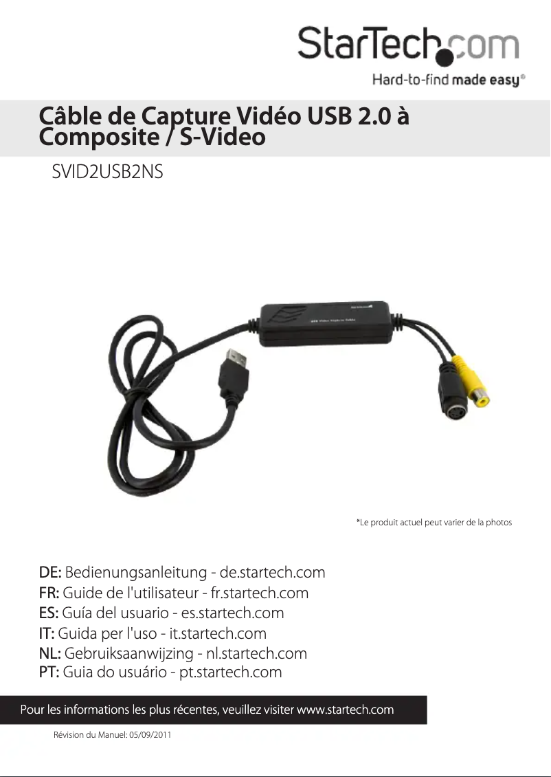 Image de la première page du manuel de l'appareil SVID2USB2NS