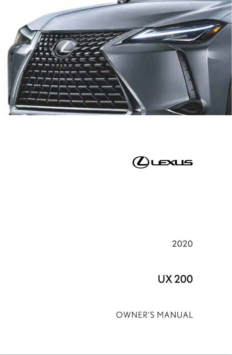 Image de la première page du manuel de l'appareil UX 200 (2020)