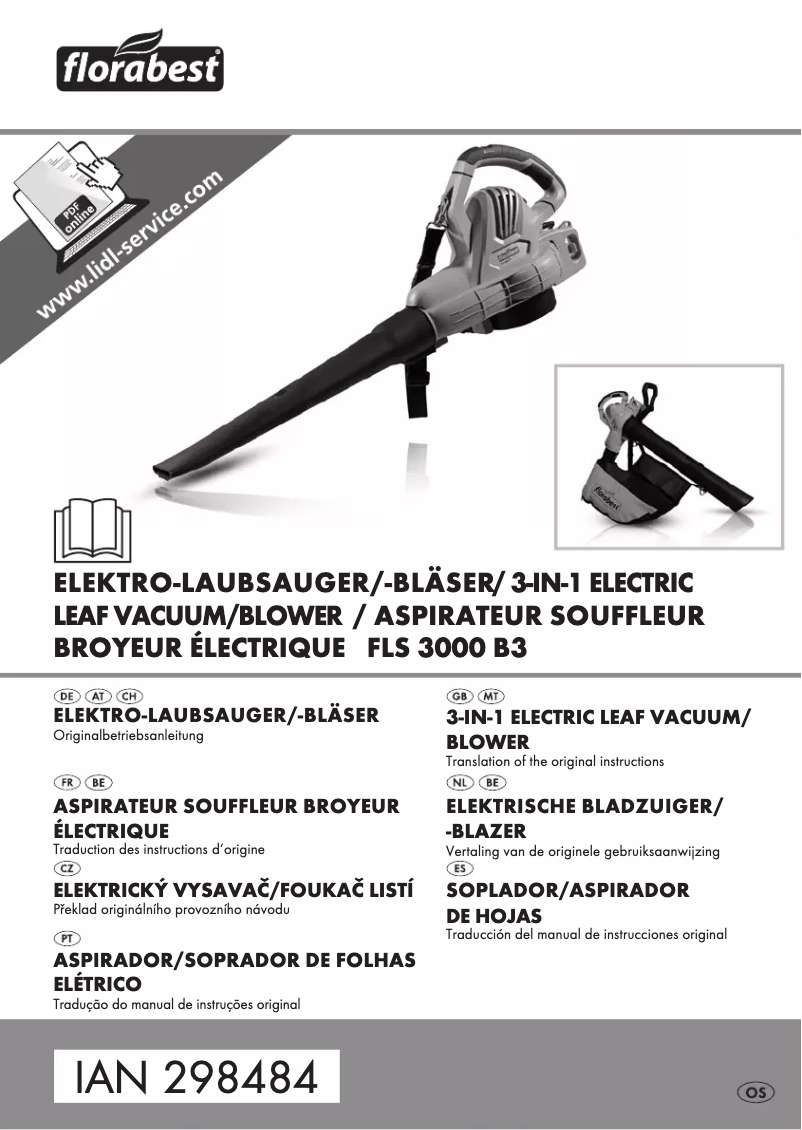 Page 1 de la notice Manuel utilisateur Florabest FLS 3000 B3