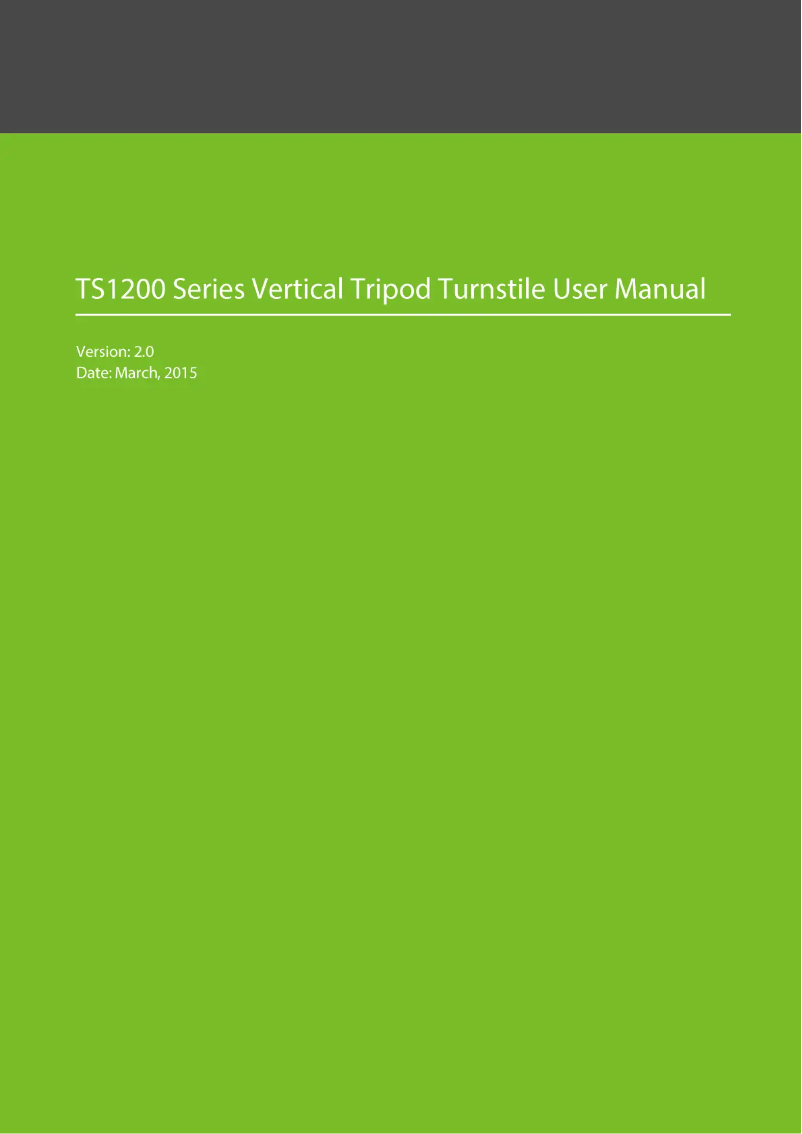 Page n°1 - Manuel utilisateur ZKTeco TS1222