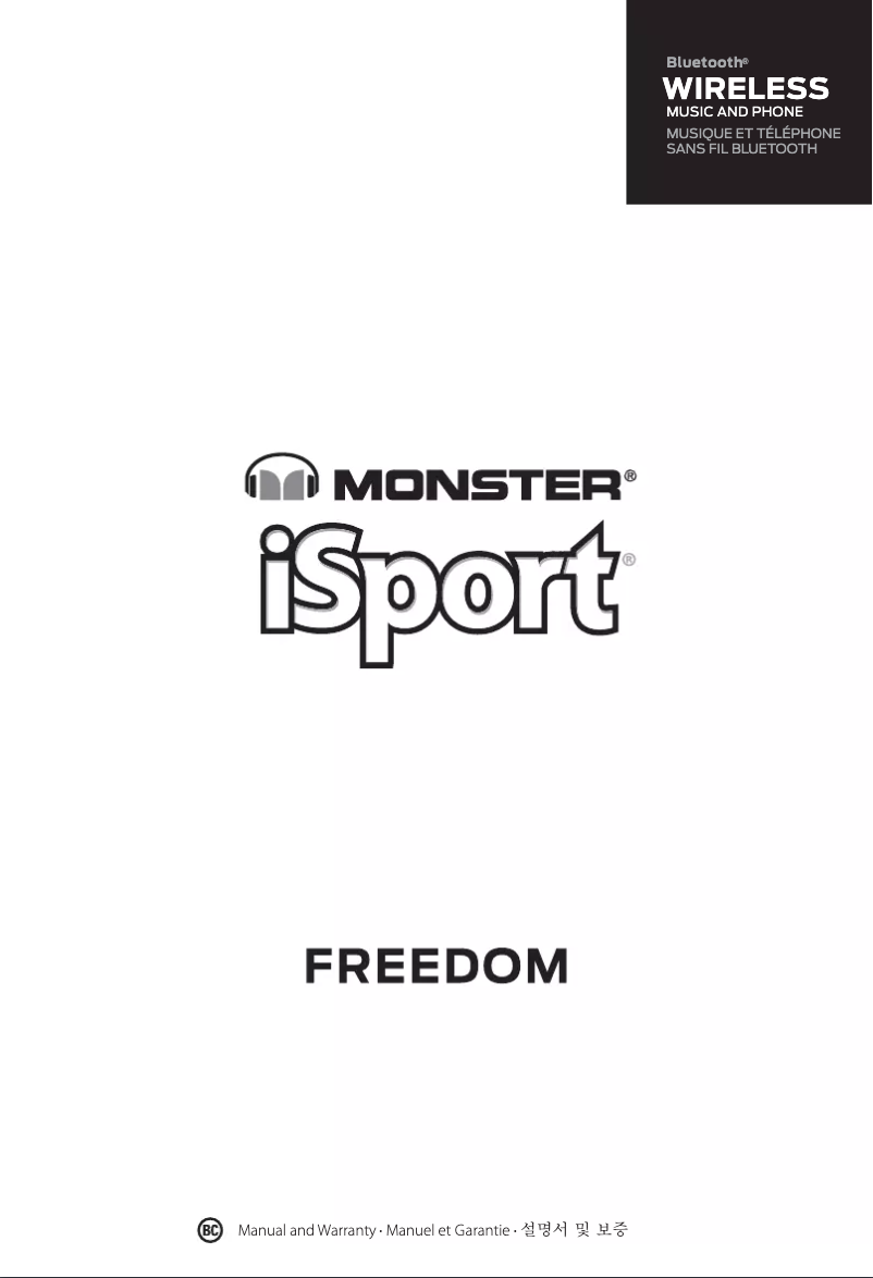 Page n°1 - Manuel utilisateur Monster iSport Freedom Wireless