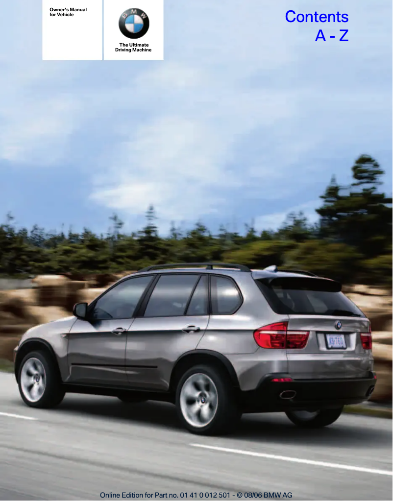 Page 1 de la notice Manuel utilisateur BMW X5 (2007)