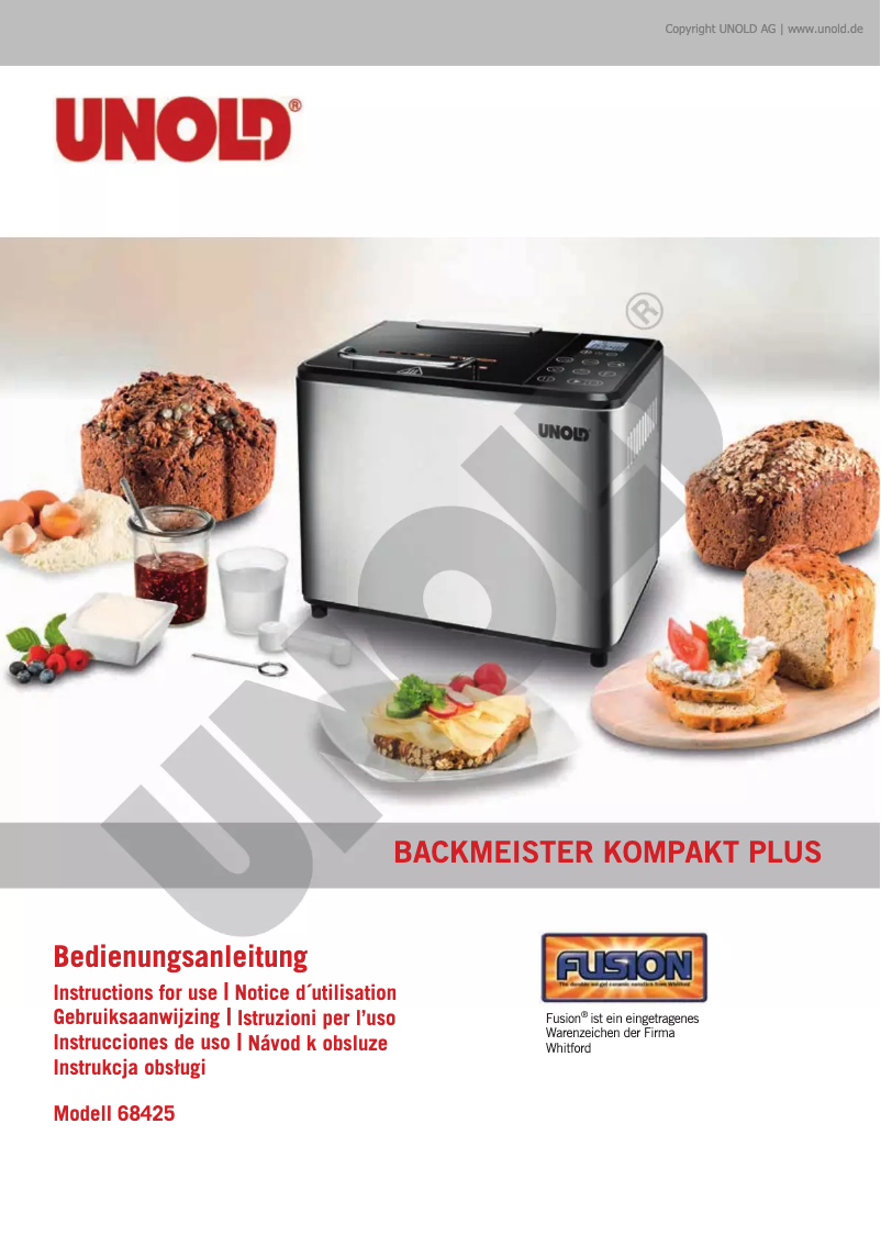 Page n°1 - Manuel utilisateur Unold 68425