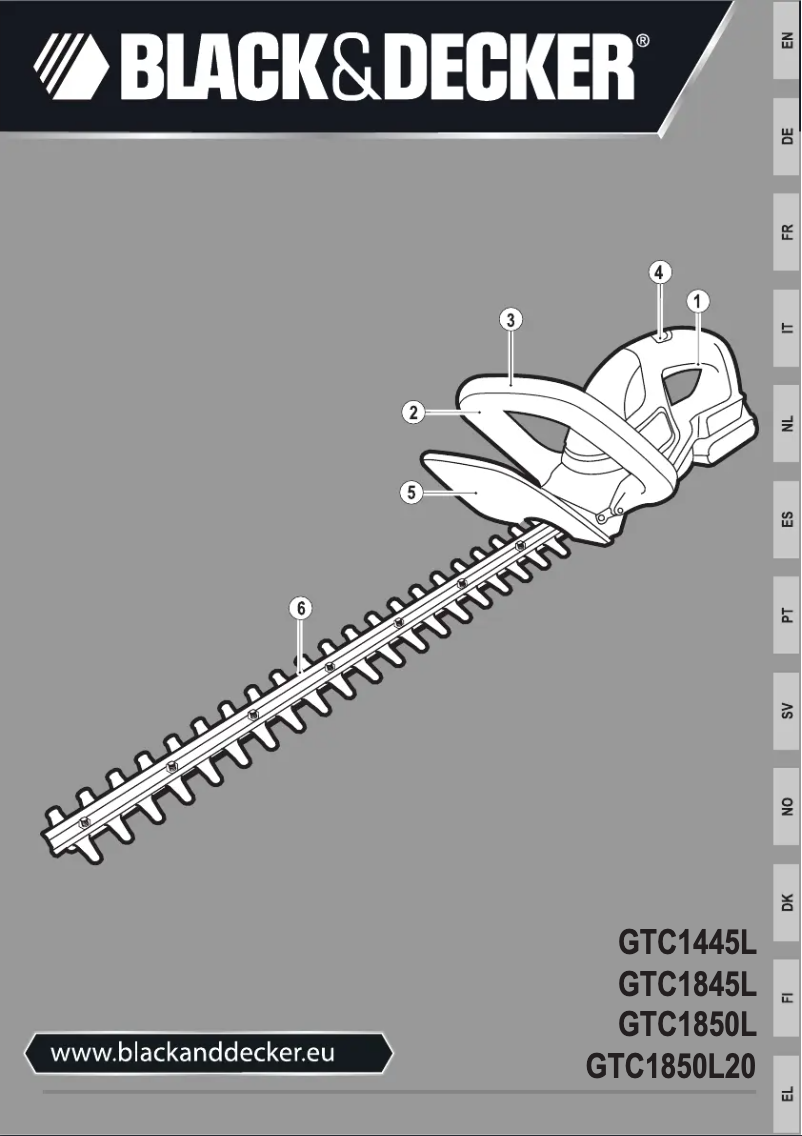 Page n°1 - Manuel utilisateur Black & Decker GTC1845L