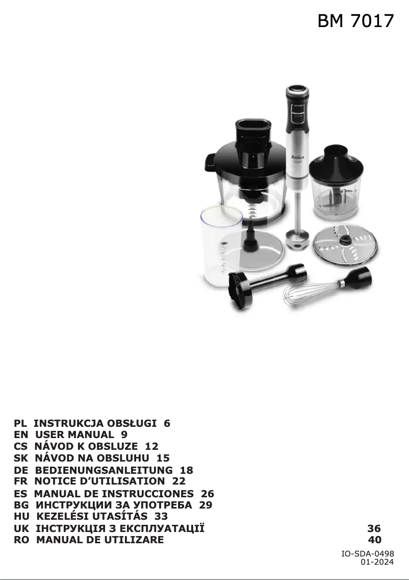 Página 1 del manual Manual de usuario Amica BM 7017